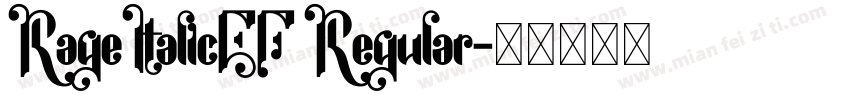 RageItalicEF Regular字体转换